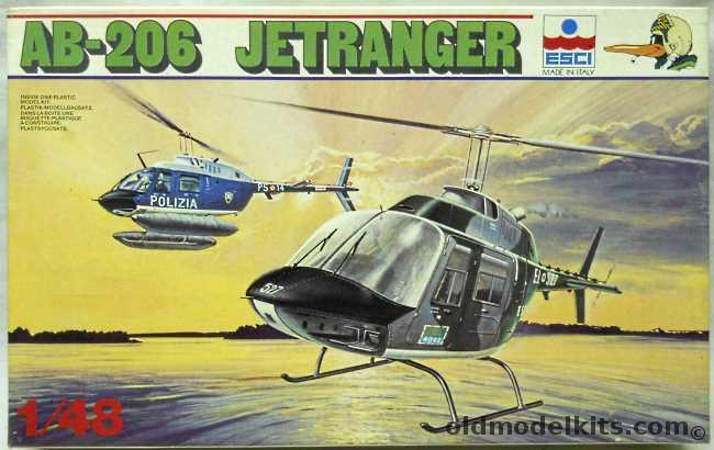 ESCI 1/48 AB-206 Jetranger - Italian Army / Italy State Police / Israeli Air Force / Swedish Army / RAAF, 4061 plastic model kit